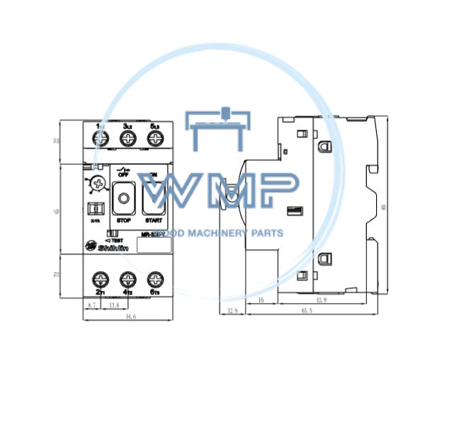 Motor Circuit Breaker For Bandit 3|2 Edgebander, (QM3)