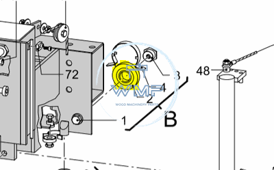 Striebig Bearing, Roller Track Idler Bearing for Vertical Saw, 62mm x15mm