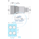 Panel Mounted Timer, Mono Function, Ø22, 3-60s Time Delay, 100V-240V AC/DC, XB5DTGM3