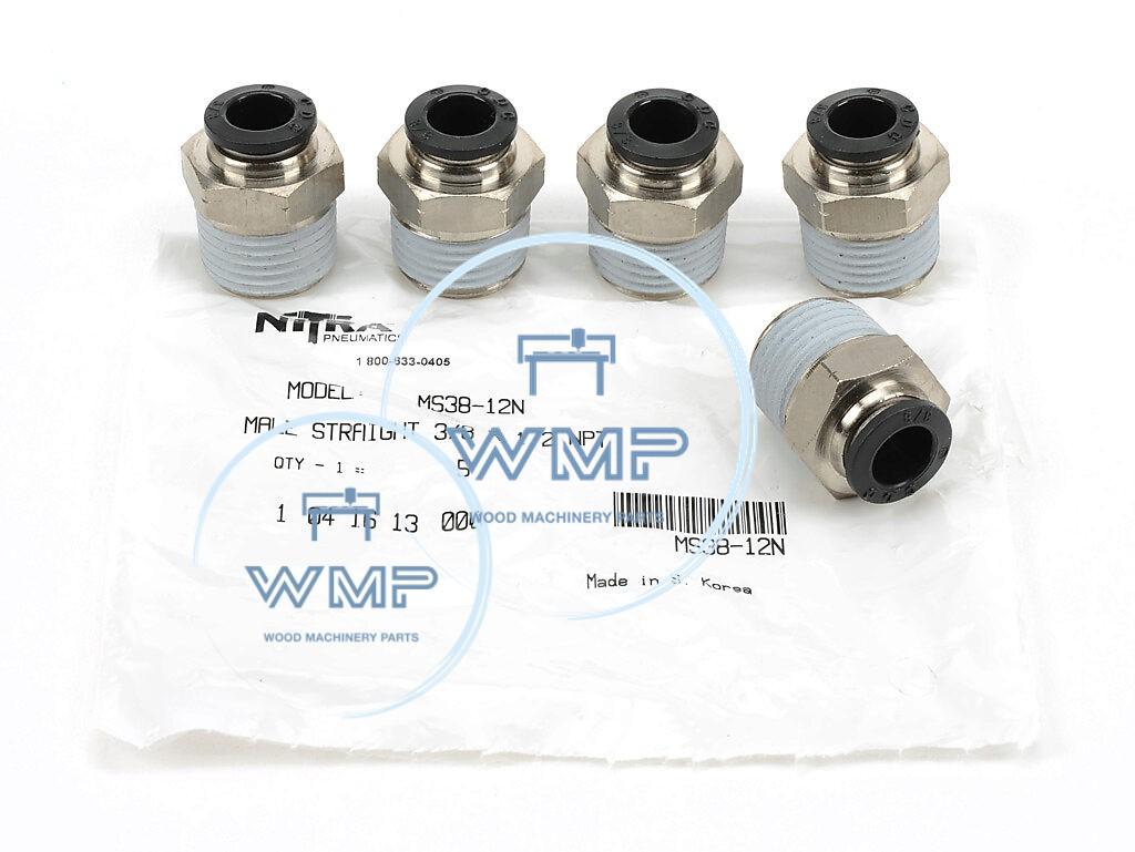 3/8" tube to 1/2" male NPT fitting, Straight