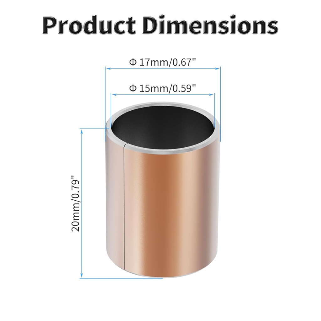 Cantek Edgebander Bearing, 15mm x 17mm x 20mm, (BD152001) image 3