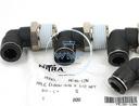 3/8" tube to 1/2" NPT pneumatic push-to-connect fitting, male, elbow, rotating