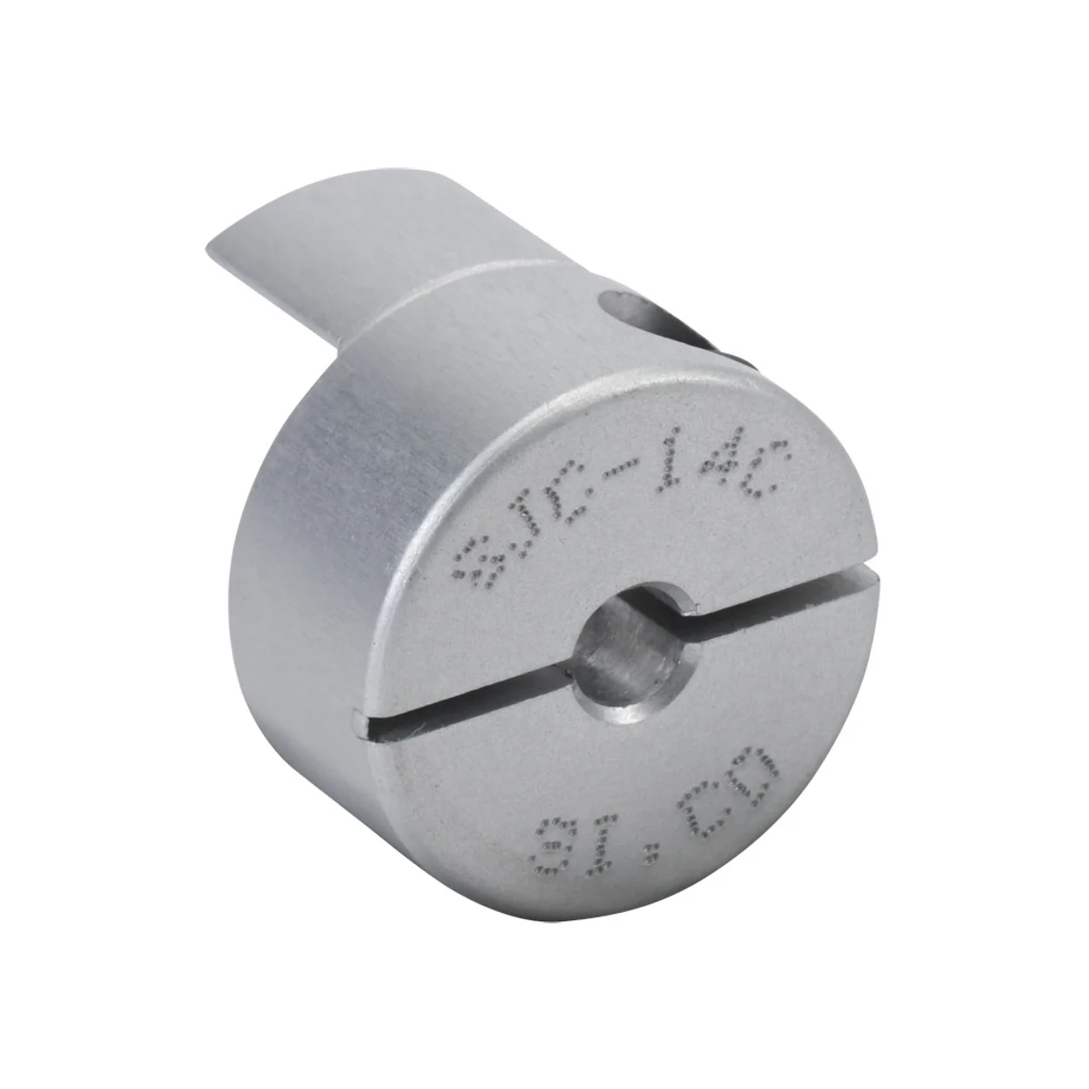 Sung-Il Machinery drive coupling hub, jaw type, aluminum alloy, clamp, size 14, 3mm bore. Requires SJC-14 series spiders. - Image 1