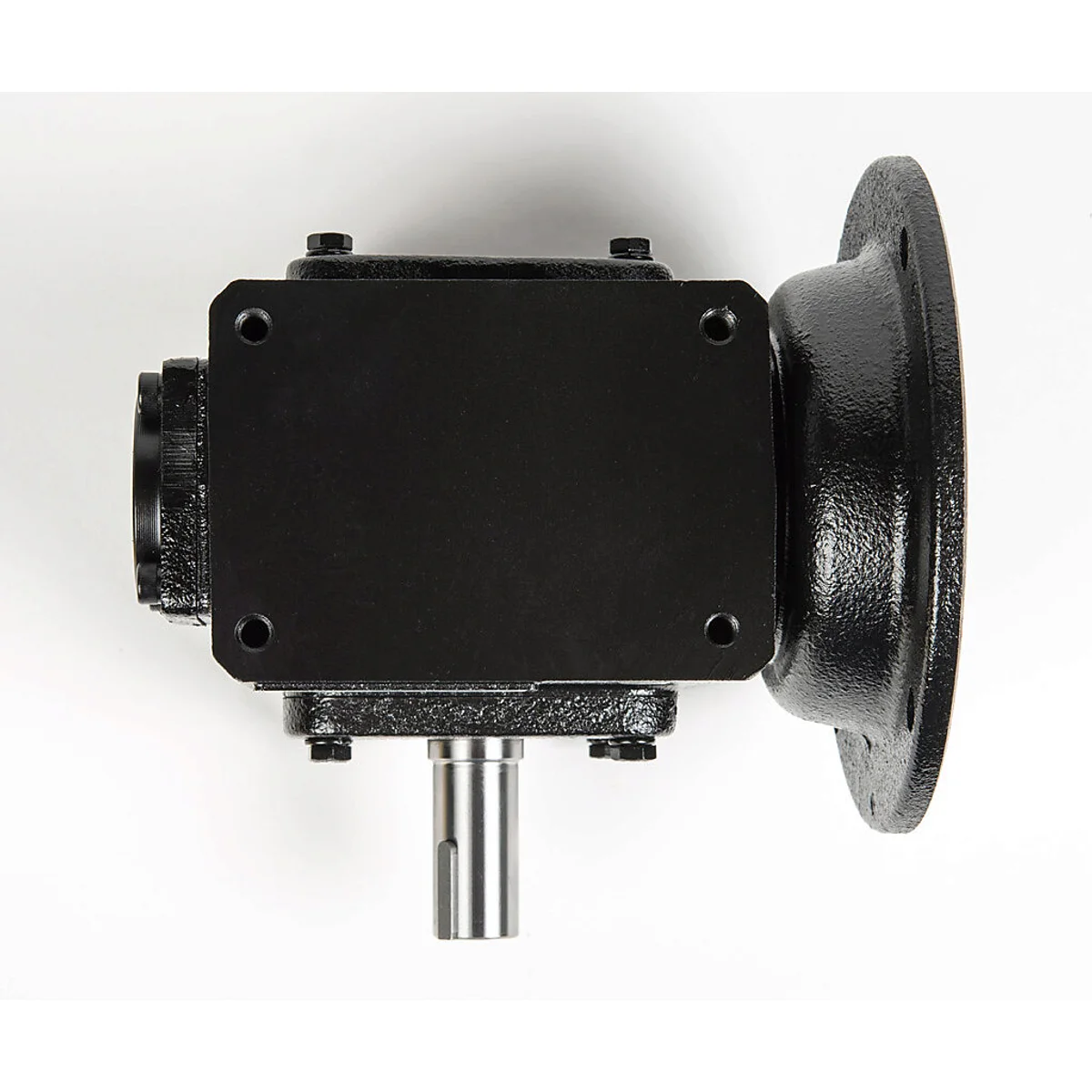 IronHorse heavy-duty worm gearbox, 5:1 ratio, NEMA 56C input, left hand, 0.875in diameter output shaft, nominal 2.83hp at 1.0 SF, 499 lb-in mechanical output torque, 1-3/4in center distance, cast iron housing, tapped-base mount. - Image 5