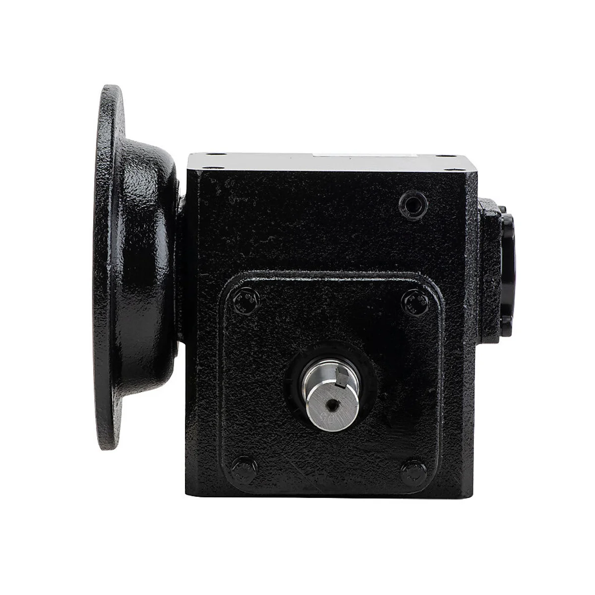 IronHorse heavy-duty worm gearbox, 5:1 ratio, NEMA 56C input, right hand, 0.875in diameter output shaft, nominal 2.83hp at 1.0 SF, 499 lb-in mechanical output torque, 1-3/4in center distance, cast iron housing, tapped-base mount. - Image 4