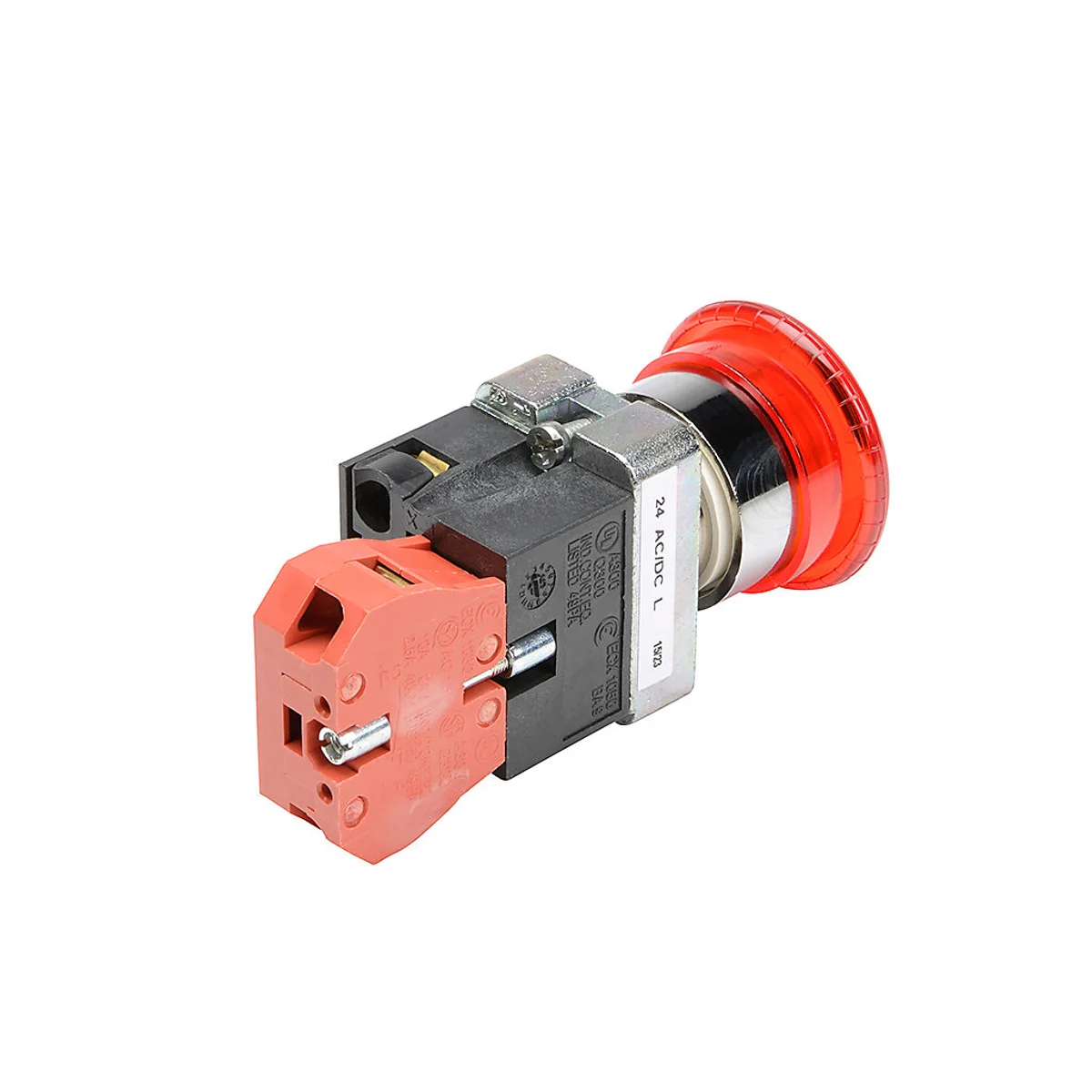 Pushbutton, LED illuminated, 22mm, twist-to-release, 24 VAC/VDC, (GCX1226-24L) - Image 4
