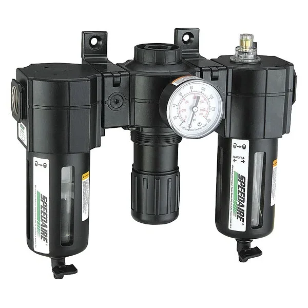 Speedaire Air Filter/Regulator/Lubricator, 3/4 Inch NPT, 186 CFM, 150 PSI, (7D745) - Image 3
