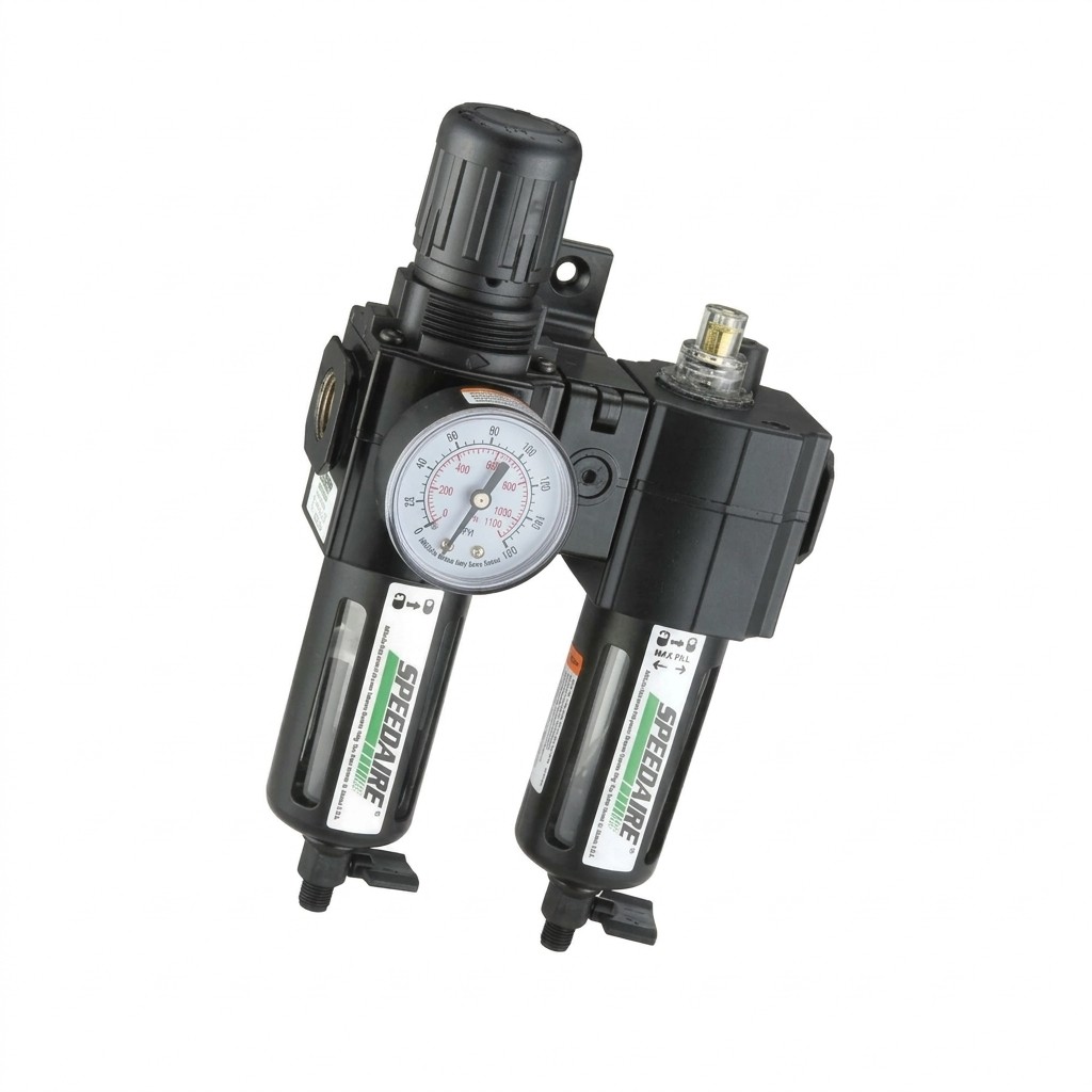 Speedaire Air Filter/Regulator/Lubricator, 1/2 Inch NPT, 60 Cfm, 150 PSI, (7D709) - Image 1