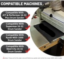Laguna Supermax 16|32 Drum Sander Conveyor Feed Belt, Silicon Carbide, 16-1/4" x 43-1/2", 100 Grit - Image 2