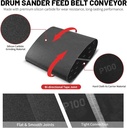 Grizzly G0458 Drum Sander Conveyor Feed Belt, Silicon Carbide, 18" x 44-1/2", 100 Grit - Image 2