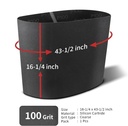 Laguna Supermax 16|32 Drum Sander Conveyor Feed Belt, Silicon Carbide, 16-1/4" x 43-1/2", 100 Grit