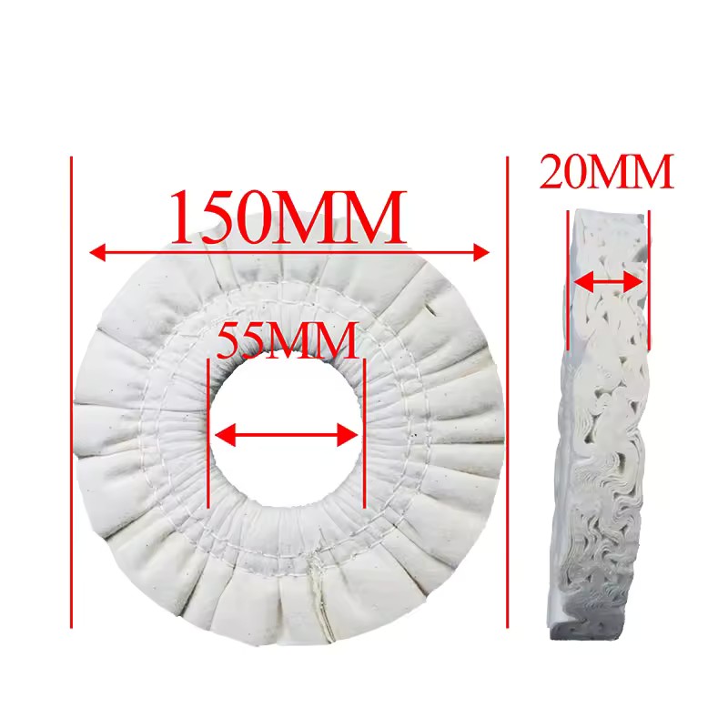 Premium Cotton Buffing Wheel For Biesse, Other Edgebanders, 150mm x 55mm x 20mm, (3419E0001) - Image 2