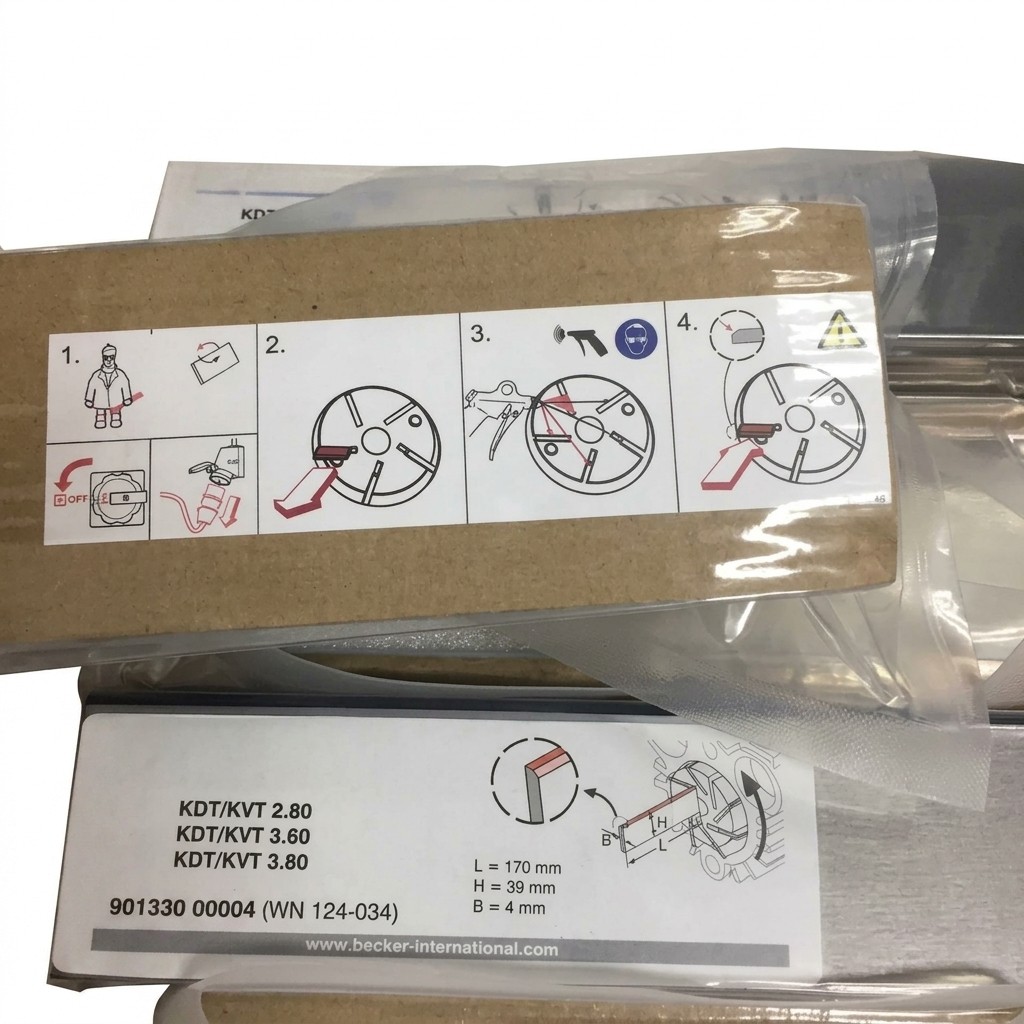 Biesse, Becker KVT2.60, KVT3.60, KVT3.80 Vacuum Pump Blades, 4pc Set, 170mmx39mmx4mm, (901330) - Image 2