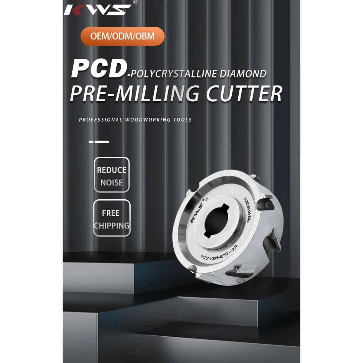 Diamond Pre-Milling Spiral Cutter Head for Biesse and Other Edge Banding Machines, (125*30*43*30Z) - Image 4