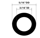 Pneumatic Tubing, Air Line, Air Hose, Polyurethane, Black, 5/16 Inch (8mm) O.D., 5mm I.D., (100ft Package) - Image 1