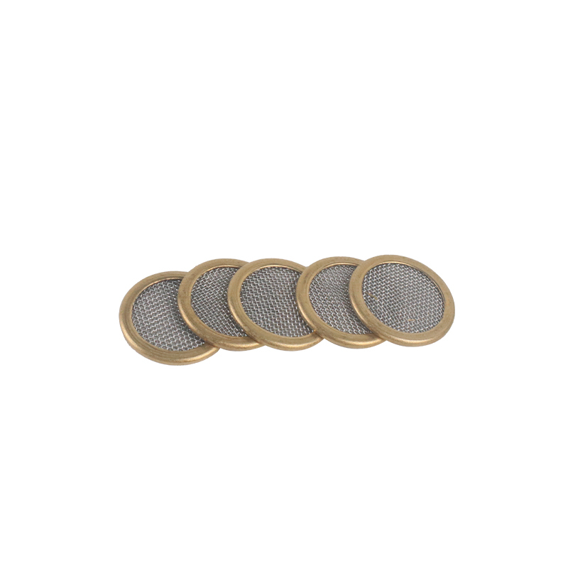 Homag Weeke, CNC Vacuum Pod Brass Filter Screen, 15mm Dia x .08mm