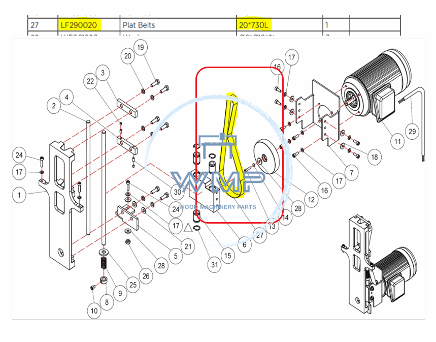 Maksiwa CBC.T Edgebander, Flat Belt, 20mm x 730mm (HD), image 3