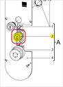 Striebig Panel Saw Push Button Assembly, Red,  Off/Stop, 047.825 (OEM), image 7