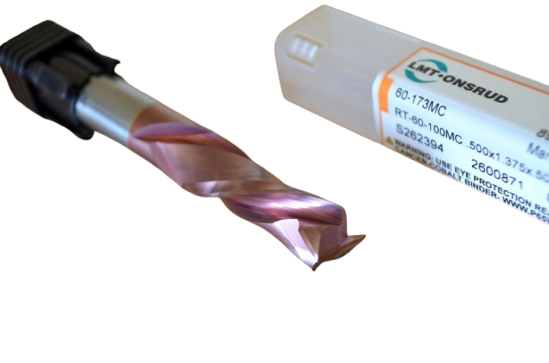 1/2" Compression, 2 Flute .5" Dia. x 1-3/8" Cut Length, Solid Carbide Router Bit, Marathon Coated, 3.5" OAL, ONSRUD 60-173MC