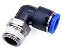 1/4" Tube to 3/8" NPT pneumatic push-to-connect fitting, male, elbow