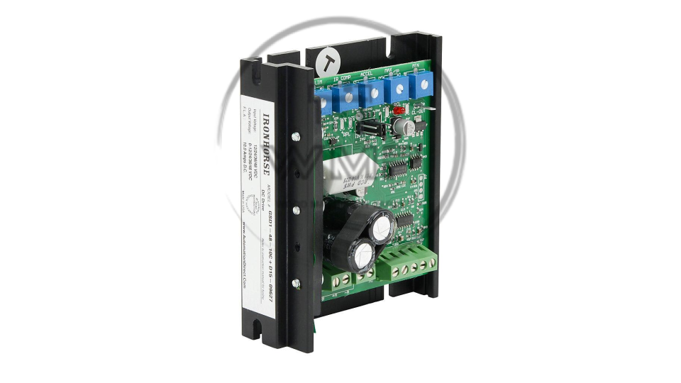 IronHorse GSD1 series DC full-featured drive, 12-48 VDC, 1-phase, 1/50 to 1/8hp at 12 VDC and 1/12 to 1/2hp at 48 VDC, 10A