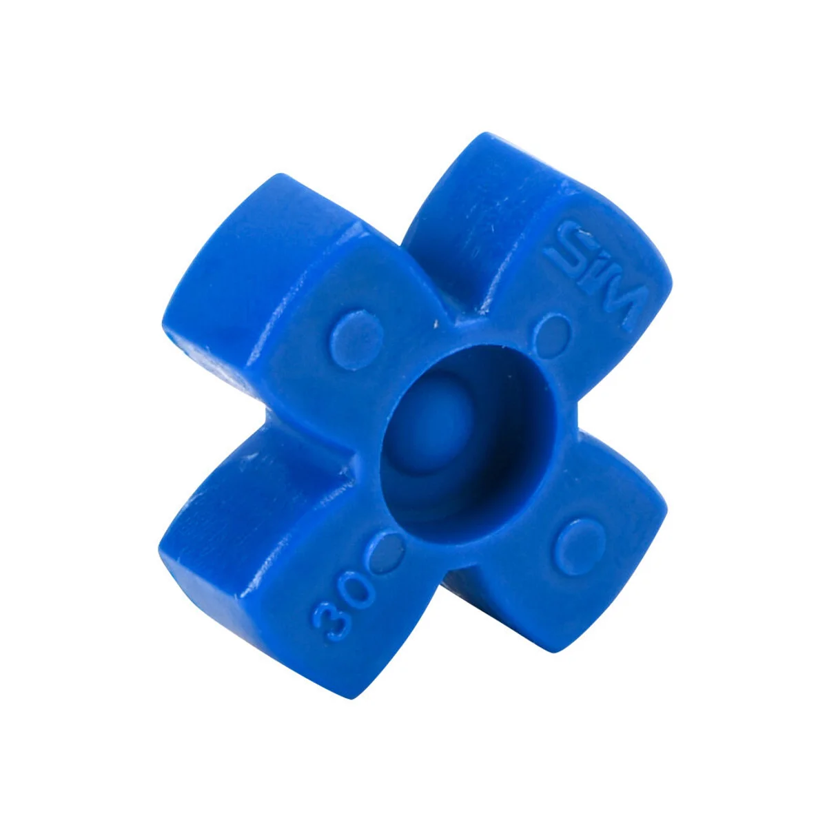 Sung-Il Machinery drive coupling spider, jaw type, size 30, thermoplastic polyurethane, 98A durometer. For use with SJCA-30C series hubs.