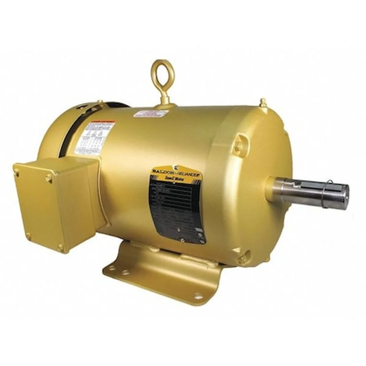 Baldor Motor, 3HP, 182T Frame, 208/230/460V AC Voltage, 1760 rpm Nameplate RPM for Misc. Table Saw, Other, (EM3611T)