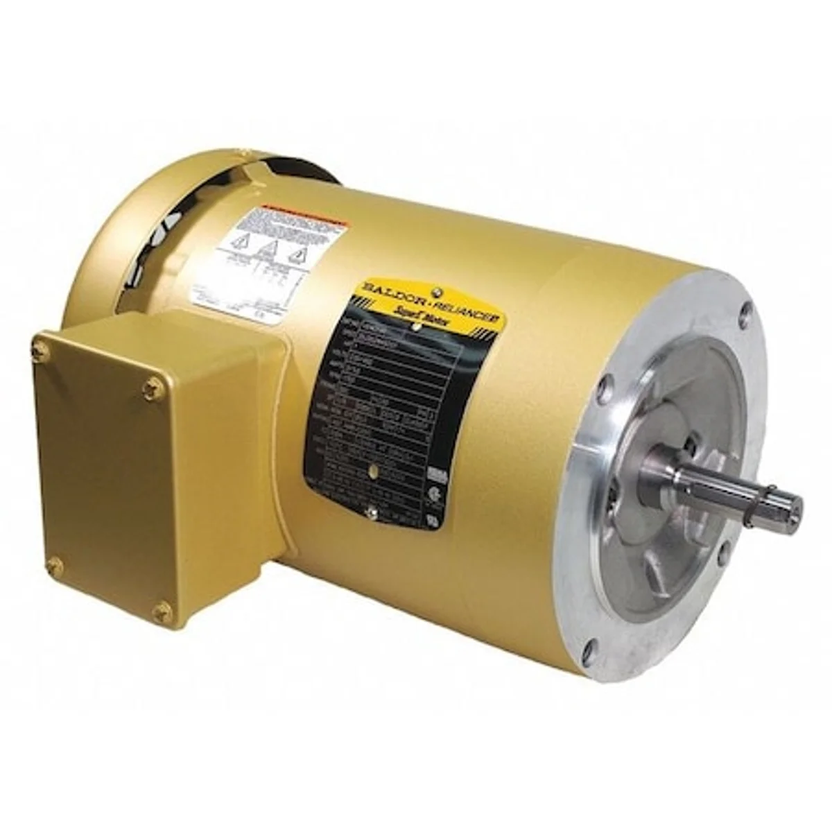 Baldor 3-Phase General Purpose Motor, 1HP, 56C Frame, 208/230/460V AC Voltage, 1760 rpm for Misc. Table Saw, Other, (VEM3546)