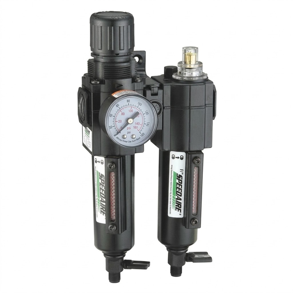 Speedaire Air Filter/Regulator/Lubricator, 3/8 In. NPT, 51 Cfm, 250 Psi 7D690, (7D690)