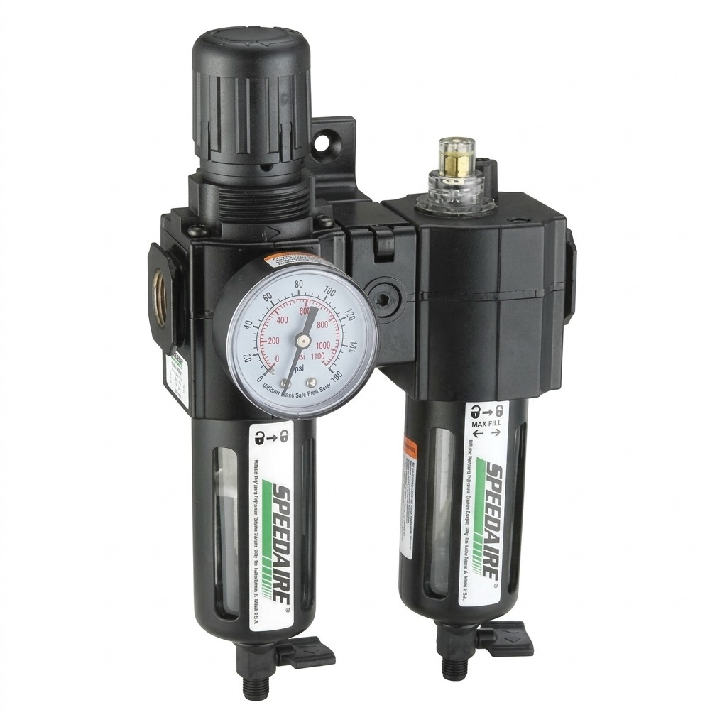 Speedaire Air Filter/Regulator/Lubricator, 1/2 Inch NPT, 60 Cfm, 150 PSI, (7D709)