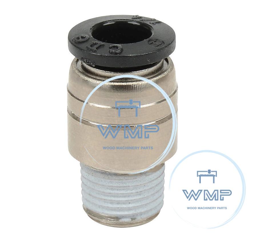 1/4" tube to 1/8" NPT pneumatic push-to-connect fitting, male, straight