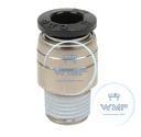 1/4" tube to 1/8" NPT pneumatic push-to-connect fitting, male, straight