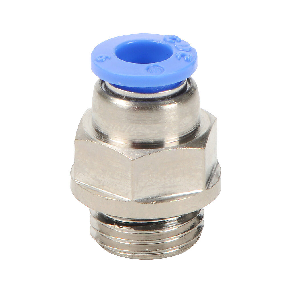 6mm tube to 1/4" male BSPP pneumatic push-to-connect fitting, straight