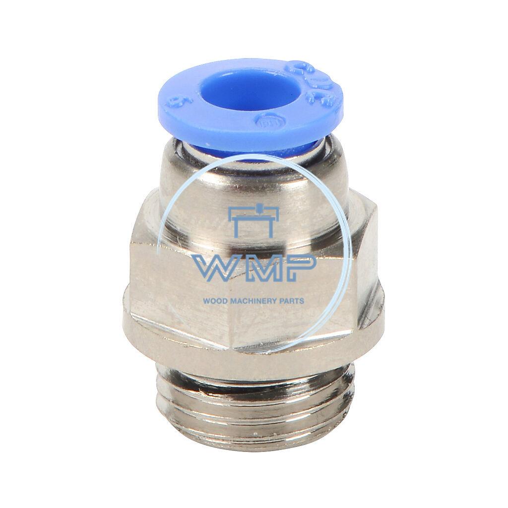 6mm tube to 1/4" male BSPP pneumatic push-to-connect fitting, straight