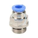 6mm tube to 1/4" male BSPP pneumatic push-to-connect fitting, straight