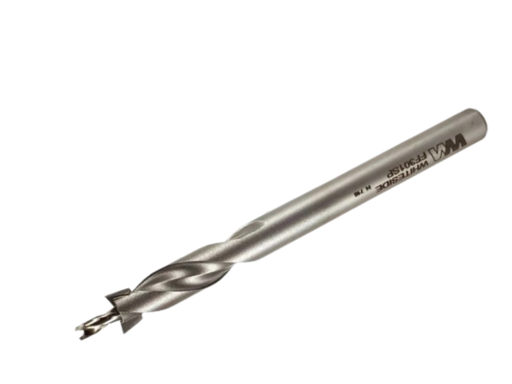 Face Frame Pocket Bore Bit, Carbide, .375" Cutting Diameter, .136" Pilot, 4" OAL, For Unique, Norfield, Evans, Ritter, and Marcon Pocket Boring Machines
