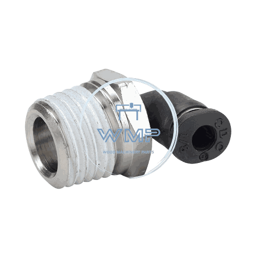 1/8" tube to 1/4" NPT pneumatic push-to-connect fitting, male, elbow, rotating (Pack of 5)