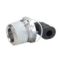 1/8" tube to 1/4" NPT pneumatic push-to-connect fitting, male, elbow, rotating (Pack of 5)