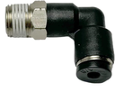 1/8" tube to 1/8" NPT pneumatic push-to-connect fitting, male, elbow, rotating