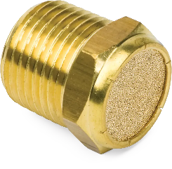 Pneumatic Exhaust Silencer, Exhaust Muffler, Flat Style, 1/8" NPT