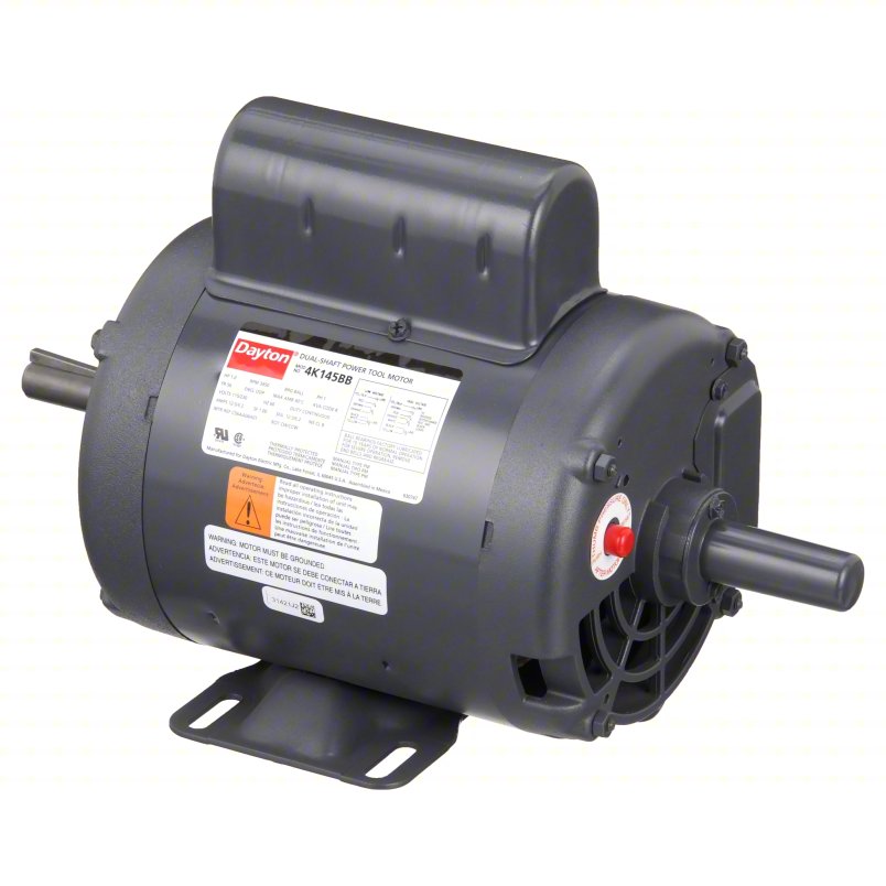 DAYTON Power Tool Motor, 2-Shaft, 1 HP, 3450rpm, 115/230V, (4K145BB)
