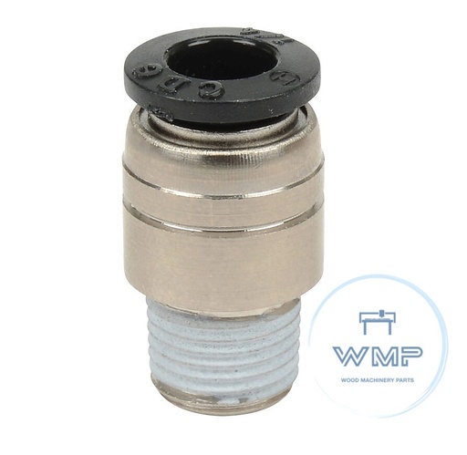 1/4" tube to 1/8" NPT pneumatic push-to-connect fitting, male, straight